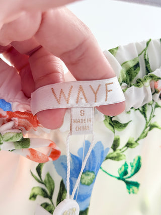 WAYF vintage scarf print set shorts and top, S