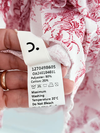 Commense mini printed dress with front buttons, M