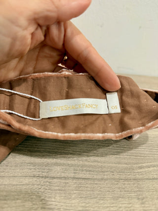 LoveShackFancy fabric velvet bow belt, OS