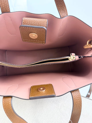 Tory Burch small leather top handle tote bag with strap
