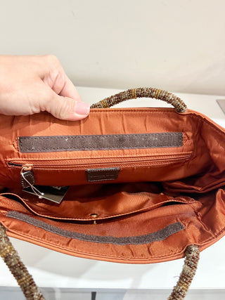 Dior vintage leopard print ponyhair top handle bag