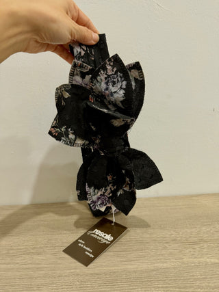 LoveShackFancy silk floral fabric bow belt, OS