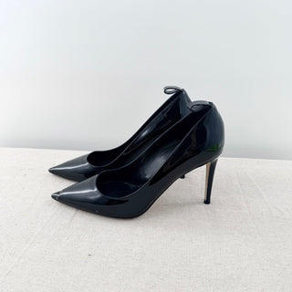 NWOT Tamara Mellon Patent Leather Pointed Stilettos Heel Pumps Black Women EU 38