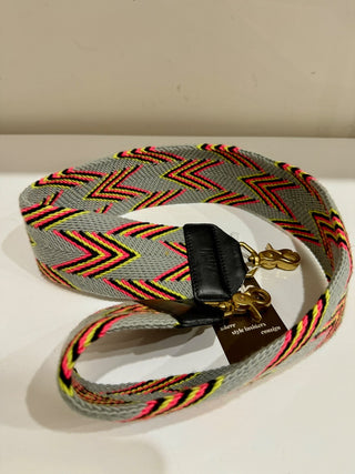 Salt striped bag strap