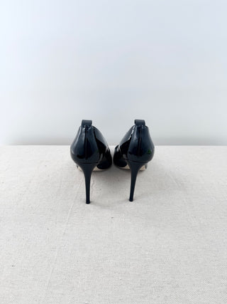NWOT Tamara Mellon Patent Leather Pointed Stilettos Heel Pumps Black Women EU 38