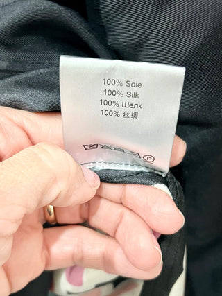 La double J asymmetrical silk print dress maxi, M