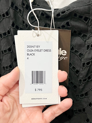 Merlette olea eyelet midi dress, 4