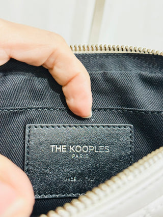 Kooples Stella Mini Quilted Leather Shoulder Bag with Silver-Tone Chain Strap White