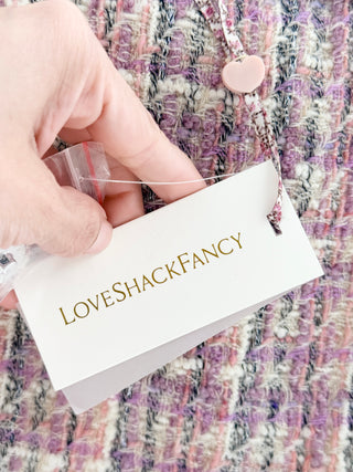 LoveShackFancy tweed set blazer and mini skirt, 4