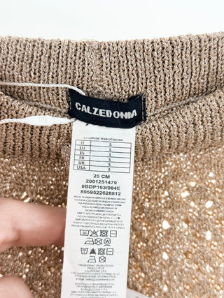 Calzedonia crochet lurex fringe set pants and cover up, S