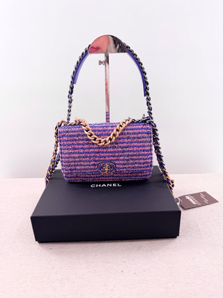 Chanel tweed wallet on chain Chanel 19 bag