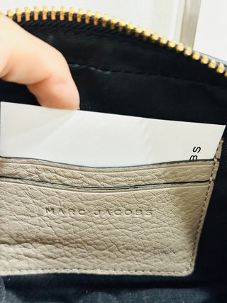 Marc Jacobs The Softshot 21 Leather Crossbody Bag Beige Black