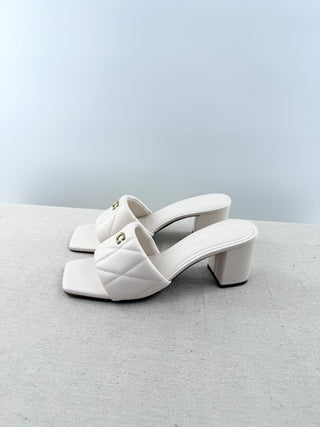 Coach leather block heel mules, 8.5