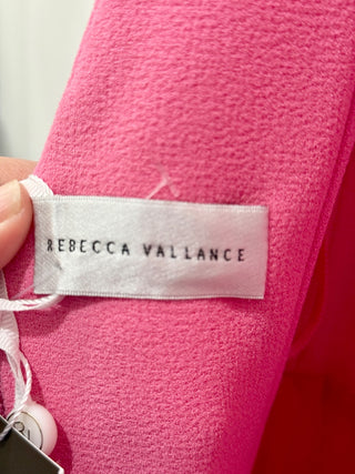 NWT Rebecca Valance Love Bow Sleeveles V-Neck Midi Sheath Dress Pink Women's 6