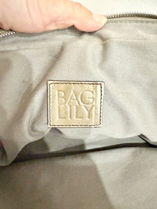 Dolce & Gabbana Lily Leather Multi Zipper Top Handle Travel Handbag Tan