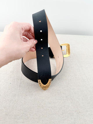 Streets ahead leather wester inspired belt, XS