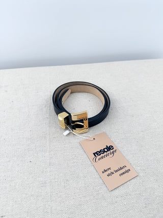 Streets ahead leather belt with sleek buckle, XS