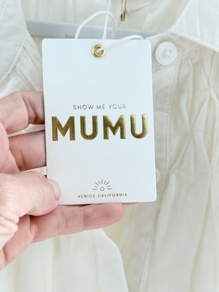 NWT Show Me Your Mumu Leona Mini Swing Shirt Dress White Lace Embroidery Small
