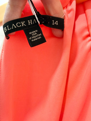 NWT Black Halo Sabina Sleeveless Mini Sheath Dress Fluorescent Coral Women's 14