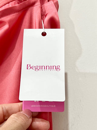 Beginning Pink Long Sleeveless Dress, 2
