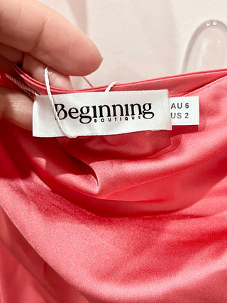 Beginning Pink Long Sleeveless Dress, 2