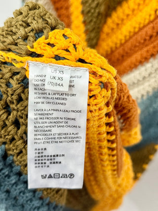 Free People crochet sleeveless long dress, XS