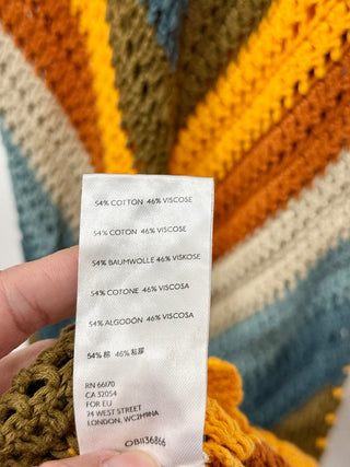 Free People crochet sleeveless long dress, XS