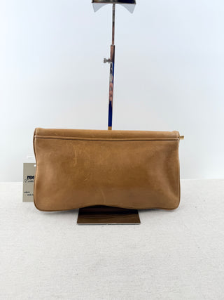 Tory Burch large flap leather clutch bag