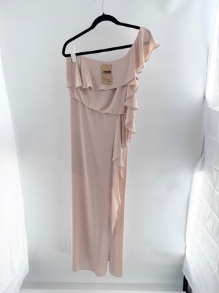 BCBG Max azria asymmetrical ruffle long dress, 4