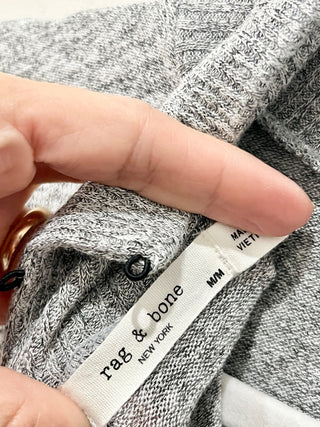 Rag & Bone rayon blend cozy sweatshirt with buttons, M