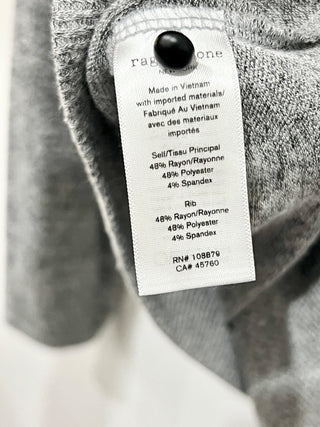 Rag & Bone rayon blend cozy sweatshirt with buttons, M