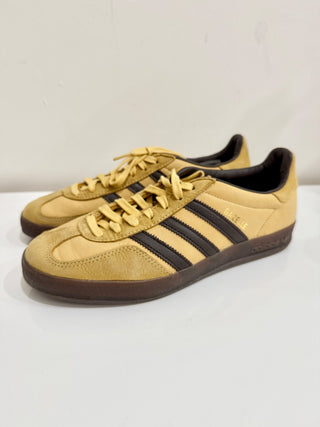 adidas Gazelle Indoor Nubuck Leather Low Top Soccer Sneakers Gold Women's US 9