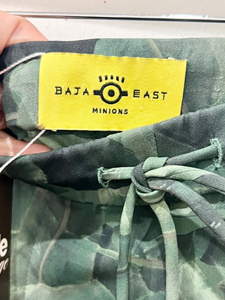 Baja East wide leg leaf pattern pants, M