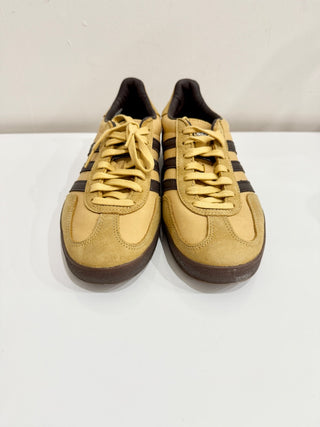adidas Gazelle Indoor Nubuck Leather Low Top Soccer Sneakers Gold Women's US 9