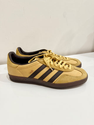 adidas Gazelle Indoor Nubuck Leather Low Top Soccer Sneakers Gold Women's US 9