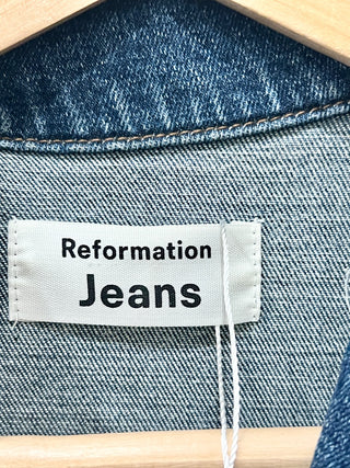 Reformation denim jumpsuit, 0