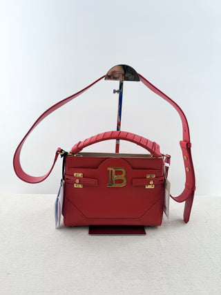 Balmain b buzz leather top handle bag with strap