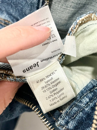 Reformation denim jumpsuit, 0