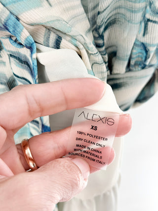Alexis mini dress with pattern, XS
