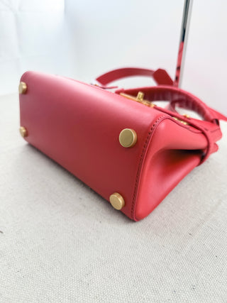 Balmain b buzz leather top handle bag with strap
