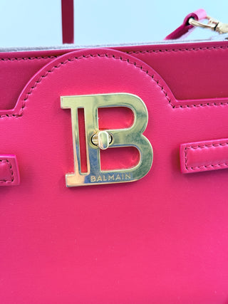 Balmain b buzz leather top handle bag with strap