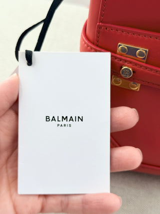 Balmain b buzz leather top handle bag with strap