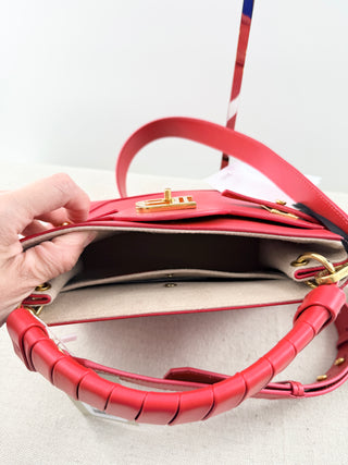 Balmain b buzz leather top handle bag with strap