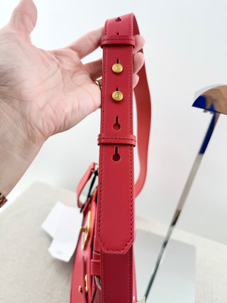 Balmain b buzz leather top handle bag with strap