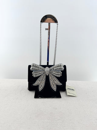 Kurt Geiger velvet bag with crystal bow