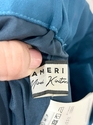 Ameri wide leg satin pants, S