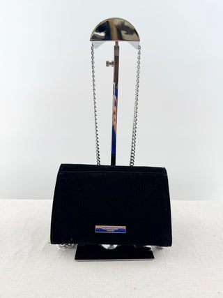 Kurt Geiger velvet bag with crystal bow
