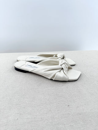 Jimmy Choo flat leather slides, 40.5
