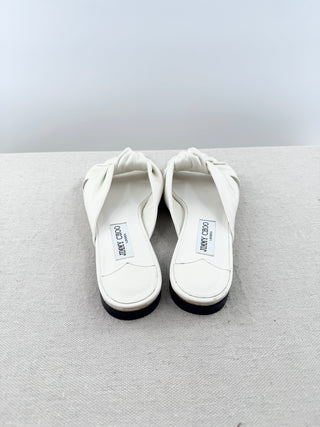Jimmy Choo flat leather slides, 40.5