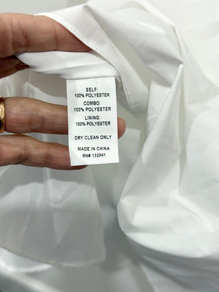 NWOT Amanda Uprichard Lalita Organza Puff-Sleeve Fit & Flare Mini Dress White L